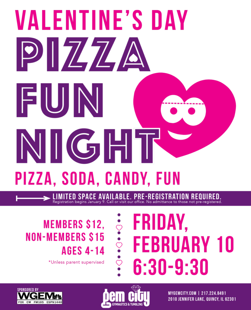 Valentine's Day Pizza Fun Night on Friday, February 10