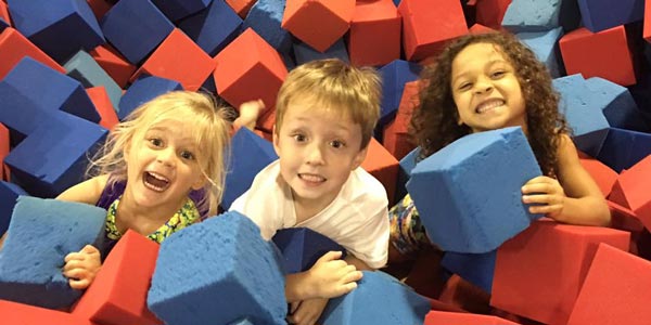 Kids love playing in the foam pit