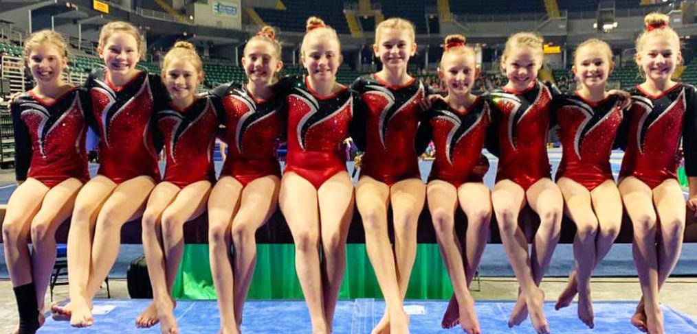 Level 4 gymnastics team