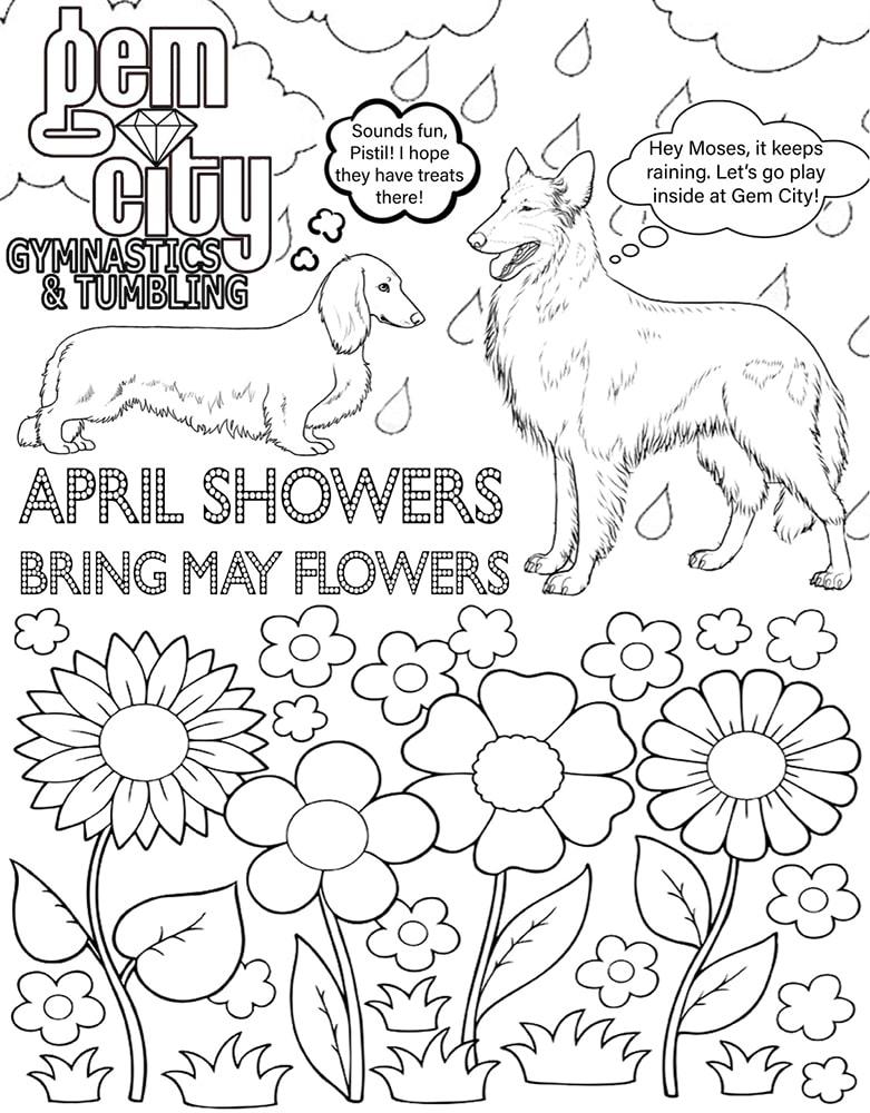 Dog coloring sheet